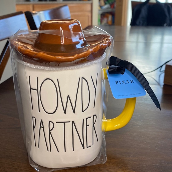 Rae Dunn Other - Rae Dunn Pixar Toy Story Woody HOWDY PARTNER mug with cowboy hat topper.